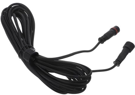 UPKOCH Cavo di Prolunga Nero 5m Doppio Core in Rame e Pvc per Lampade Solari da Esterno e Illuminazione del Paesaggio