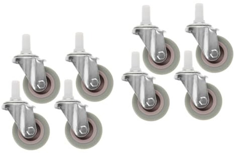 HOLIDYOYO 1 Satz Lenkrollenwechsel Moppeimer Ersatzrollen Moppeimer Rollenersatz Wischeimer Rollenersatz Wagenräder Putzeimer Mopp-eimer-zubehör Teile Des Moppeimers Plastik Silver 4 Stück