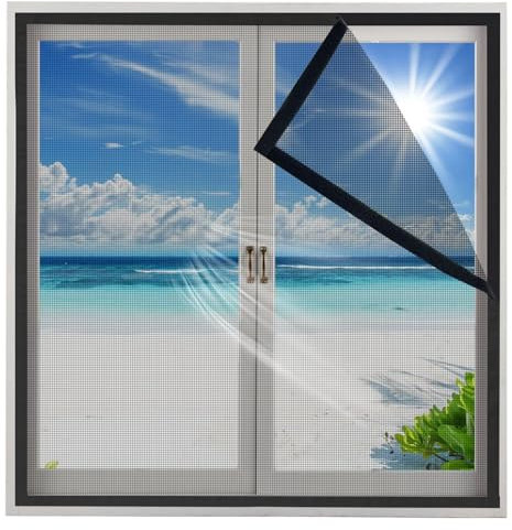 Zanzariera a Rullo Balcone 80x150cm Nero Zanzariere per finestre zanzariera Finestra A Verticale Porta Ingresso Ad Arco