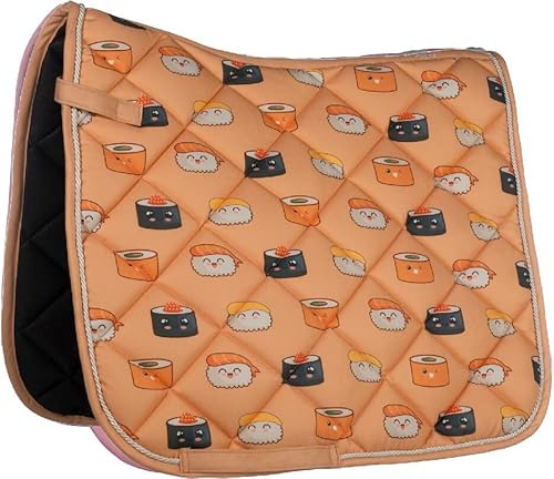 HKM Naples Saddle Cloth Pastel Orange/Grey General Purpose