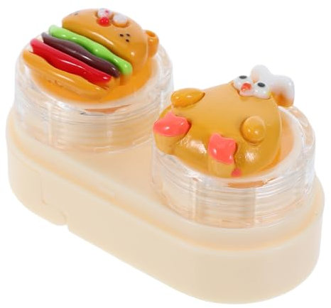 SAFIGLE Custodia Per Lenti Contatto Animale Carino Con Design Cassetto e Pinzette Compatta e Portatile Per Viaggi e Uso Quotidiano Scatola Per Lenti Colorata e Funzionale