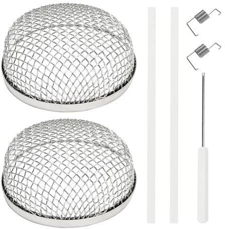 Uxsjakjsd Rejillas de Ventilación para Horno de Caravana, Mosquiteras, Cubierta de Ventilación para Calentador con Herramienta de Instalación, de Resorte y Tiras de Goma.