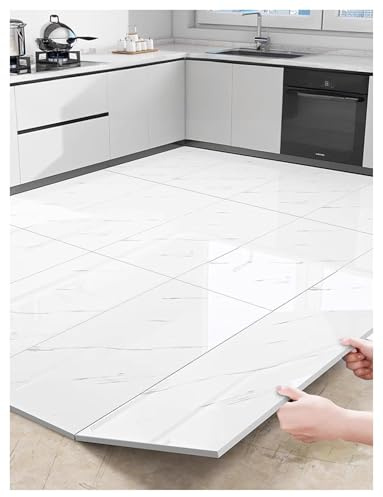 Peel and Stick Wall Panels and Floor Tiles, Marble Vinyl Adhesive Coverings for Bathroom and Home Decor