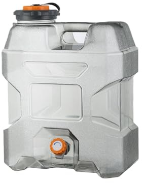 Fenteer Récipient d'eau Camping Bidon Réutilisable Bouteille Transport Poignée PC Résistant Étanche Convient pour Camping Randonnée Voiture Bateau Activités E, 18l