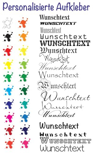 Wunschaufkleber Name & Zahl – individuell selbst gestalten – Auto-Sticker Schriftzug wetterfest – Vinyl Folie für Auto, Fahrrad, Helm, Wand