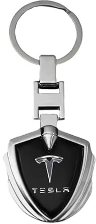 WENINETIES Auto Schlüsselanhänger für Tesla Model S 2020-2025, Schlüsselring Schlüsselanhänger mit dem Logo Schlüsselanhänger Personalisiert