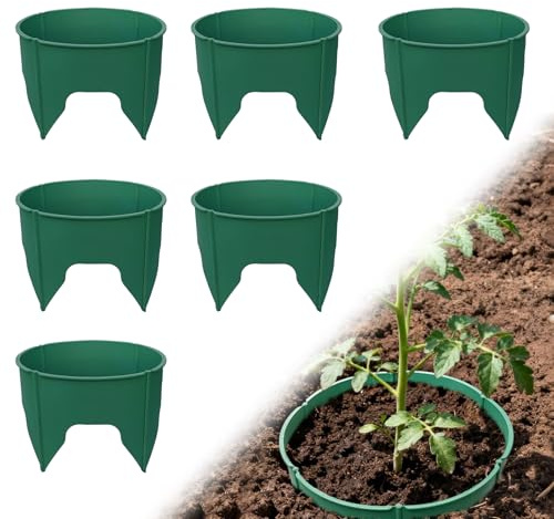 24 Stück Pflanzringe, Verstellbare Pflanzenringe, Pflanzschutzringe, Runde Einfassungen, Pflanzkreise, Gartenringe für die Tiefenbewässerung von Gemüse, Kräutern und Blumen (A)