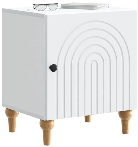 vidaXL Nachttisch 2 pcs Weiß 43 x 34,5 x 50 cm Holzwerkstoff, Moderner Nachttisch, rechteckiger Beistelltisch, Coole Aufbewahrung, schicker Schrank, kompakter Schreibtisch