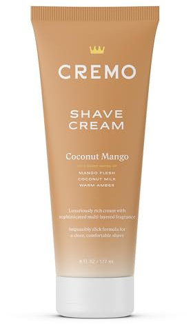 Cremo Coconut Mango Moisturizing Shave Cream, Astonishingly Superior Shaving Cream For Women, Fights Nicks, Cuts And Razor Burn, 6 Ounces