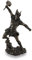 Statue Thor, nordischer Donnergott, Wielding Hammer, bronziert