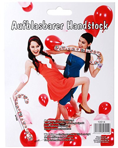Udo Schmidt GmbH & Co 1 Stück 'Verkehrszeichen - Happy 60 Birthday', ca. 90 cm Aufblasbarer Spazierstock, Lollipop®