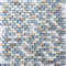White, Blue and Silver Glass & Natural Stone Brick Shape Mosaic Tiles Sheet (MT0125) (1 Sheet)