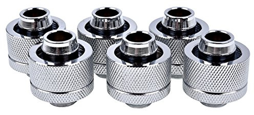 Alphacool Eiszapfen 19/13mm Compression Fitting G1/4 - Chrome Sixpack