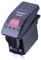 Mintice Vehículo 12V 20A LED Rojo Interruptor de Palanca Basculante Luz Impermeable Interruptor de Botón Pulsador Conmutador Coche 5 Pines Light