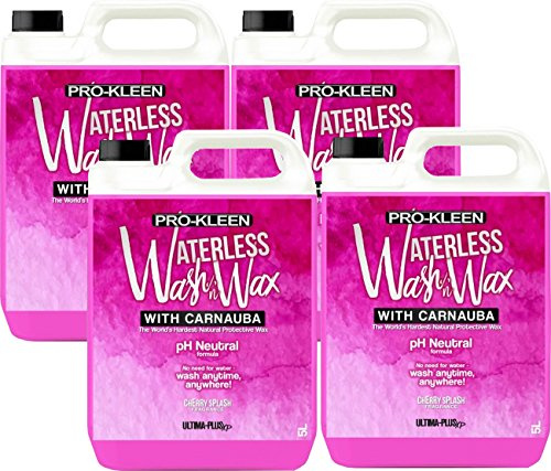 Pro-Kleen Ultima-Plus XP pH Neutral 4 x 5 Litres Cherry Splash Car Cleaner Waterless Wash & Wax with Carnauba Wax