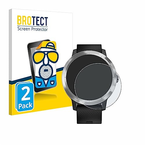 BROTECT Entspiegelungs-Schutzfolie für Garmin Vivoactive 3 / Forerunner 45 / Approach S40 (2 Stück) Matte Displayschutz-Folie, Anti-Fingerprint