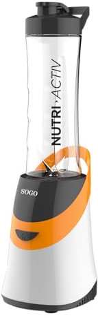 Sogo Batidora de Vaso para Verduras y Frutas 0.6L - Licuadoras para Zumos y Batidos con Jarra Libre de BPA de 350W - Batidora Portátil Multifuncional – Licuadora con Sistema de Bloqueo con Interruptor