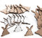 Logbuch-Verlag 24 kleine Osterhasen aus Holz 6,5 cm braun weiß Ostern Streudeko Tischdekoration Osterdeko mini Geschenk