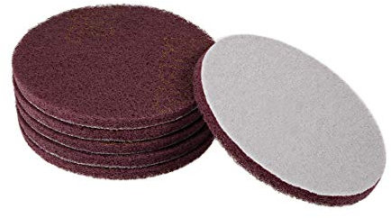 sourcing map 5 Inch Scrubber Scouring Pads Drill Scuffing Disc Hoop and Loop Surface Conditioning Disc 6pcs