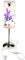 CreaDesign TI-1032-30 Schmetterling lila weiß Nachttischlampe Kinderzimmer mit Namen, Kinder Tischlampe/Schlummerlicht mit Schalter für Steckdose, E14, 38 cm hoch