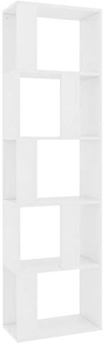 vidaXL Book Cabinet/Room Divider with 5 Large Compartments Chipboard Book Stand Highboard Office Cabinet Bookshelves File Cabinet White