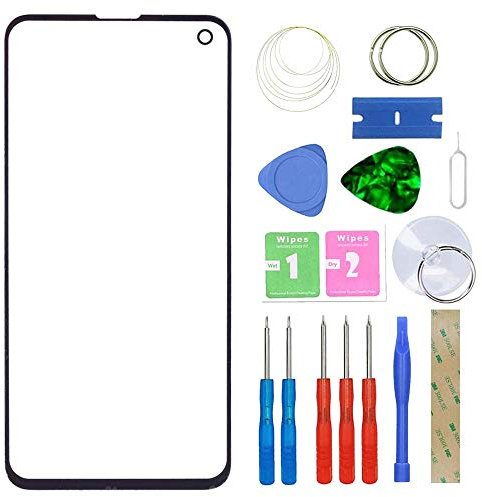 MovTEK Ecran Tactile Vitre Avant Remplacement pour Samsung Galaxy S10e G970F Lentille Extérieur Verre (Noir Prisme)
