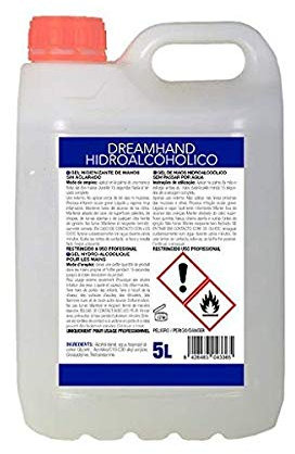 Gel hidroalcohólico de manos sin aclarado Dreamhand Envase 5 Litros
