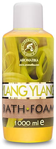 Mousse de Bain à Huile Essentielle Ylang Ylang 1000ml - Soin du Corps - Bon Sommeil - Beauté - Bain - Soin du Corps - Bien-être - Détente - Aromathérapie - Spa - Arôme Ylang Ylang