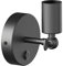 ledscom.de Wandleuchte FETRO, Schalter, schwarz matt, rund, 1x E27 max. 60W