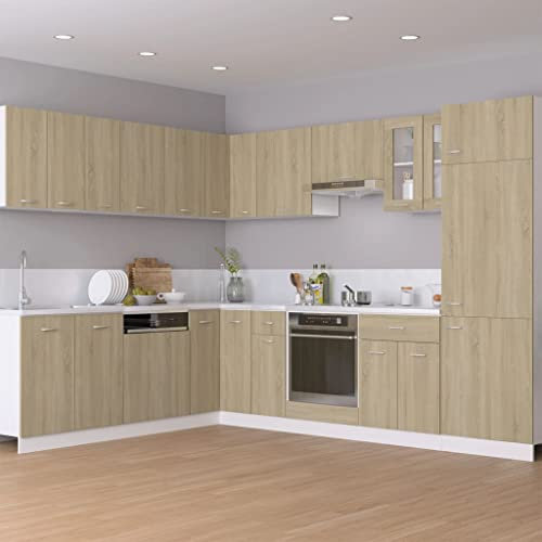 vidaXL Herdumbauschrank Lyon Sonoma-Eiche 60x46x81,5 cm Holzwerkstoff, Küchenschrank, Gastronomieschrank, Küchenmöbel, Küchenzeile