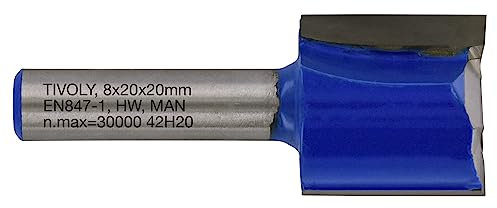 Tivoly XT60642067842 - Fresas para desbrozadora recta, 2 cortadores de diamante, 20 mm de diámetro, color azul