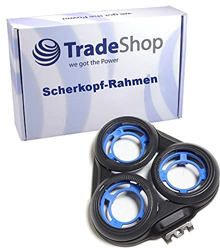 Trade-Shop Scherkopfrahmen Schwarz inkl. Halter Ersatz für Philips S5400 S5420 S5510 S5520 S5550 S5560 S5570 S5572 Rasierer/Scherkopf Ersatzteil