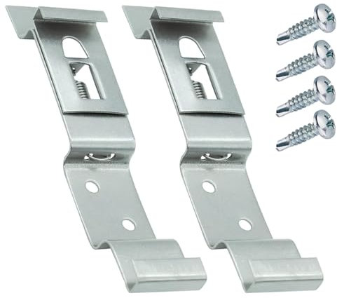 Autodomy Pack 2 Unites Porte Plaque Immatriculation 125x25 mm | Support Plaque Immatriculation Voiture Universel en Acier INOX + 4 Vis | Plaque Immatriculation Voiture, Remorque e Camion