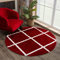 SANAT Madrid Shaggy Teppich Rund - Hochflor Teppiche für Wohnzimmer, Schlafzimmer, Küche - Rot, Größe: 150 cm