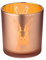 EDZARD Windlicht Teelichtglas Hase, Osterhase außen rosé/innen Gold, Hasen-Design, Deko Ostern Frühling, Höhe 8 cm, ø 7 cm