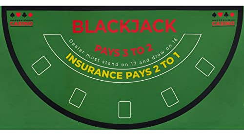 Mondo Tessuti - Tapis de jeu - Texas Hold'em Poker Black Jack Roulette - Haute Qualité Made in Italy (Black Jack)