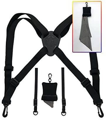 GAIARENA Binocular Harness Strap, Bino Harness with Microfiber Lens Cleaning Cloth Binoculars & Camera