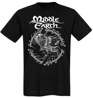 Lord of The Rings Middle Earth Herren T-Shirt schwarz