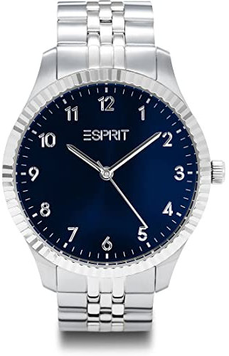 ESPRIT Herren-Uhren Analog Quarz One Size Silber 32023385