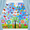 100Stk Fensterbilder Frühling Selbstklebend Fensterbilder Kinder Kinderzimmer Schmetterlinge Fenstersticker Blumen Fensterdeko Anti-Kollision Deko Fensterfolie Fensterbild