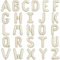 TONIFUL 52 Stück 40,6 cm cremeweiße Buchstaben A-Z Ballons, personalisierbarer Mylar-Folien-Alphabet-Buchstaben DIY Banner für Geburtstags-, Jubiläums-, und Abschlussfeier-Dekorationen