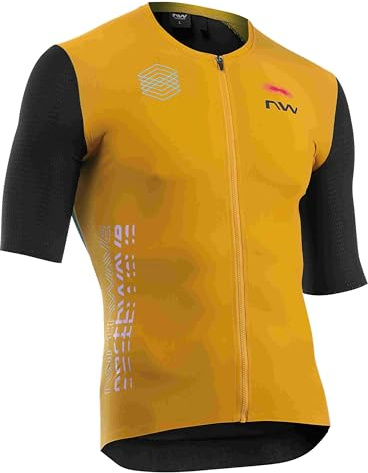 Northwave Extreme Evo Fahrrad Trikot kurz gelb/schwarz 2024: Größe: L (50)