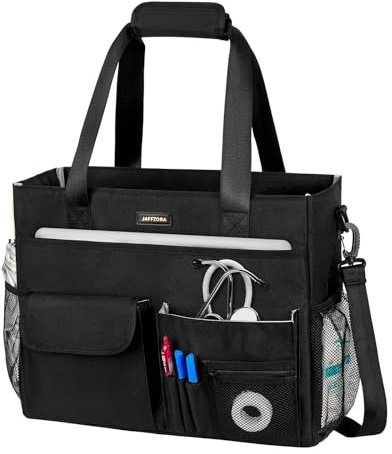 Bolsa de enfermera para el trabajo con funda acolchada para laptop, bolsa clínica grande para estudiantes de enfermería, artículos esenciales de enfermería para médicos y personal de atención médica