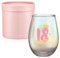 Xialvyu 18th Birthday Gifts for Girls,Iridescent Stemless Wine Glasses,18th Fabulous Pink Personalised Wine Glass for Women,Funny Birthday Presents for Daughter, Sisters,Friends