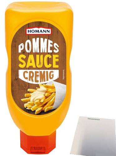 Homann Pommes Sauce cremig (450ml Flasche) + usy Block