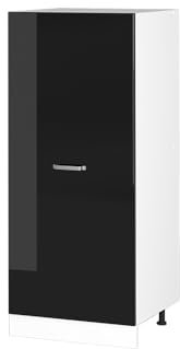Vicco Oven housing cabinet Raul, Black high gloss/White, 60 cm