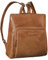 STILORD 'Dorothea' Kleiner Lederrucksack Damen Elegant Leder Daypack kleiner Tagesrucksack Vintage Cityrucksack Rucksackhandtasche Echtleder, Farbe:tropica - braun