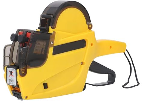 MX6602 Price Gun, 2 Line 10 Ziffern Preis Schild Pistole, Label Maker Pricing Gun, mit Etiketten und Ink Roller, für Office Grocery Store Supermarkt