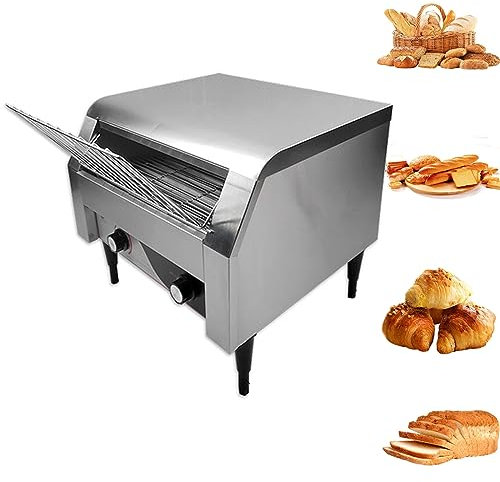 Commercial Conveyor Toaster 150 Slices/Hour Stainless Steel 2200W Oven - Perfect for Restaurant/Buffets - Durable and Efficient - Ideal for Family Day/Camping