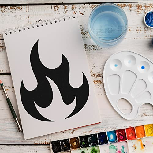 Schablone Feuer Outdoor v5 Design Stencil DIY Airbrush Muster Wandgestaltung Sprühschablone 33 x 46 cm